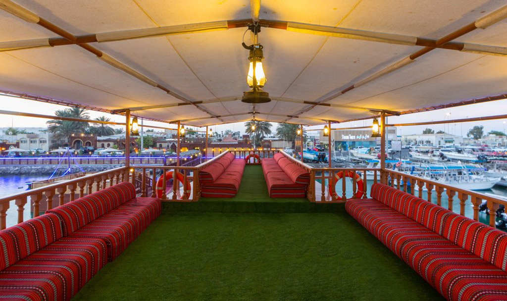 Dhow Cruise Sitting Area